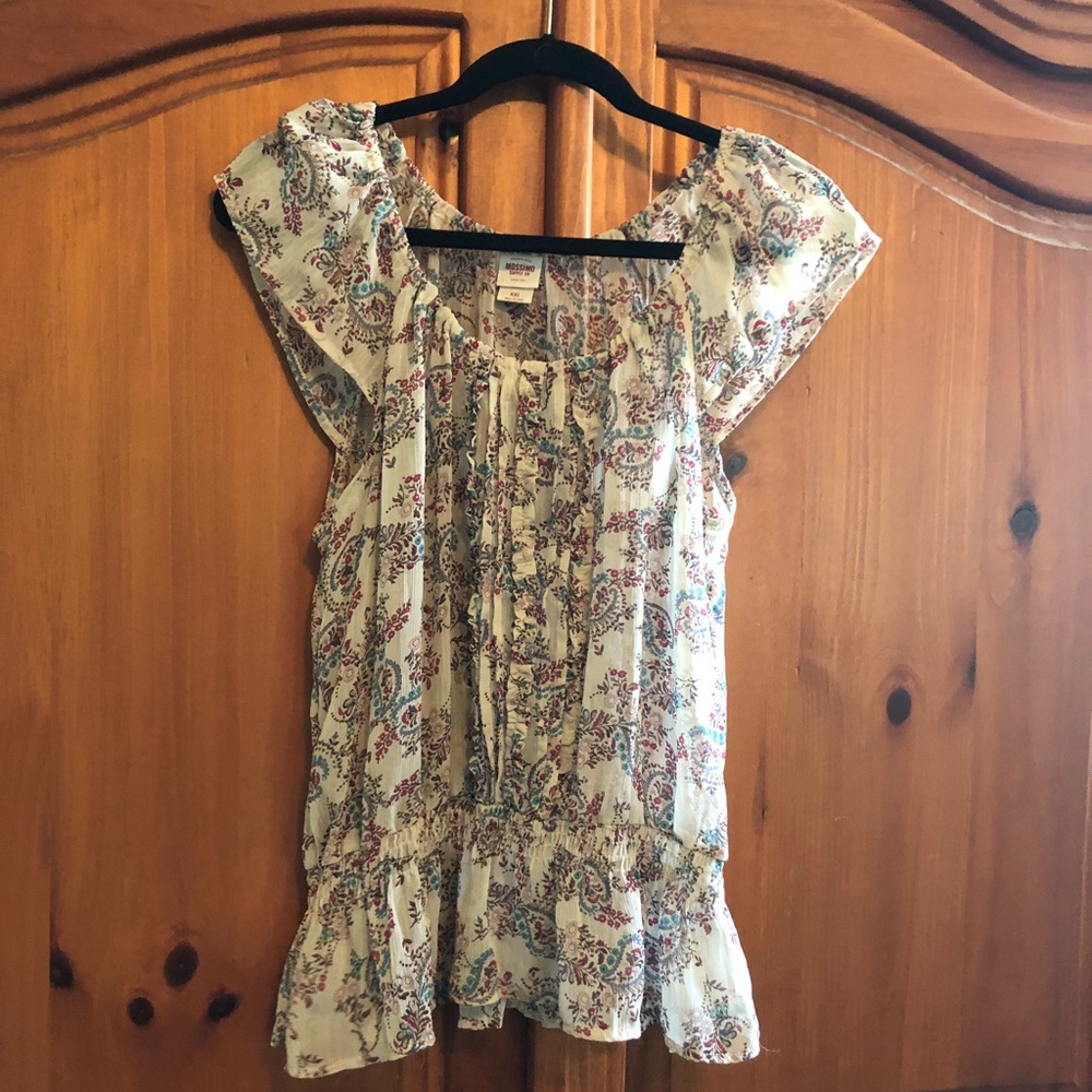 Cute sheer floral design top